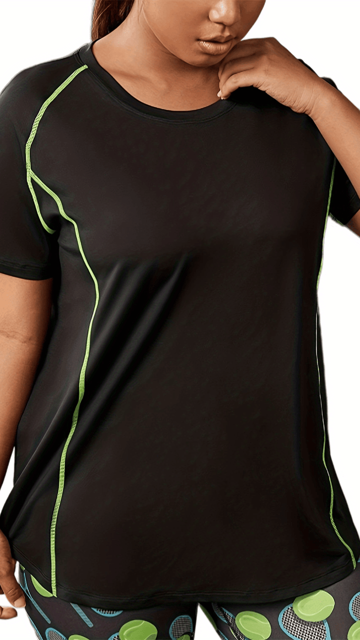 Plus Size HighElasticity Breathable Yoga Workout Tee