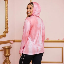 jkthpu-45 Sports Set Plus Size Hooded Sportswear Co-ord Set – Jacket & Pants