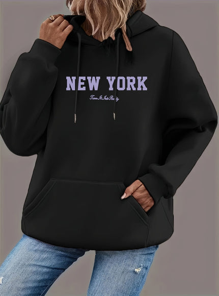 jkthpu-45 Plus Size Hooded Sweatshirt, Loose-Fitting Women'S Hoodie, Printed