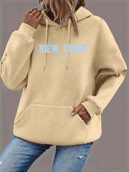 jkthpu-45 Plus Size Hooded Sweatshirt, Loose-Fitting Women'S Hoodie, Printed