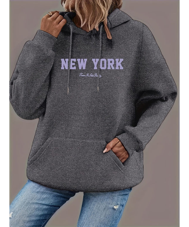 jkthpu-45 Plus Size Hooded Sweatshirt, Loose-Fitting Women'S Hoodie, Printed