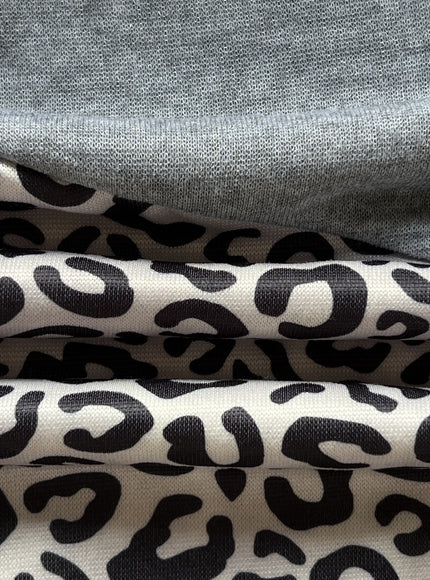 jkthpu-45 Plus Size Leopard Print Hoodie - Ultra-Comfortable Casual