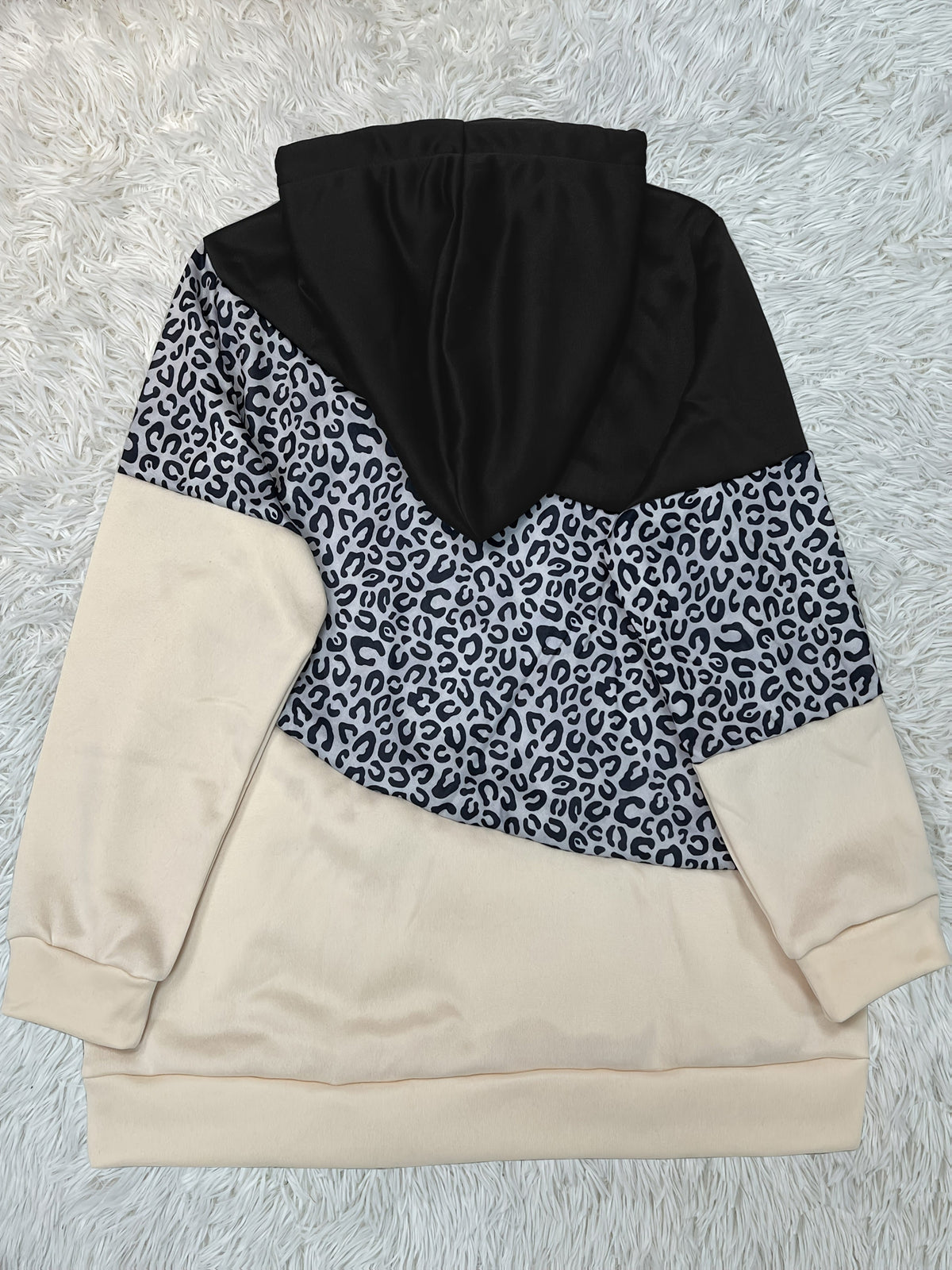 jkthpu-45 Plus Size Leopard Print Hoodie - Ultra-Comfortable Casual