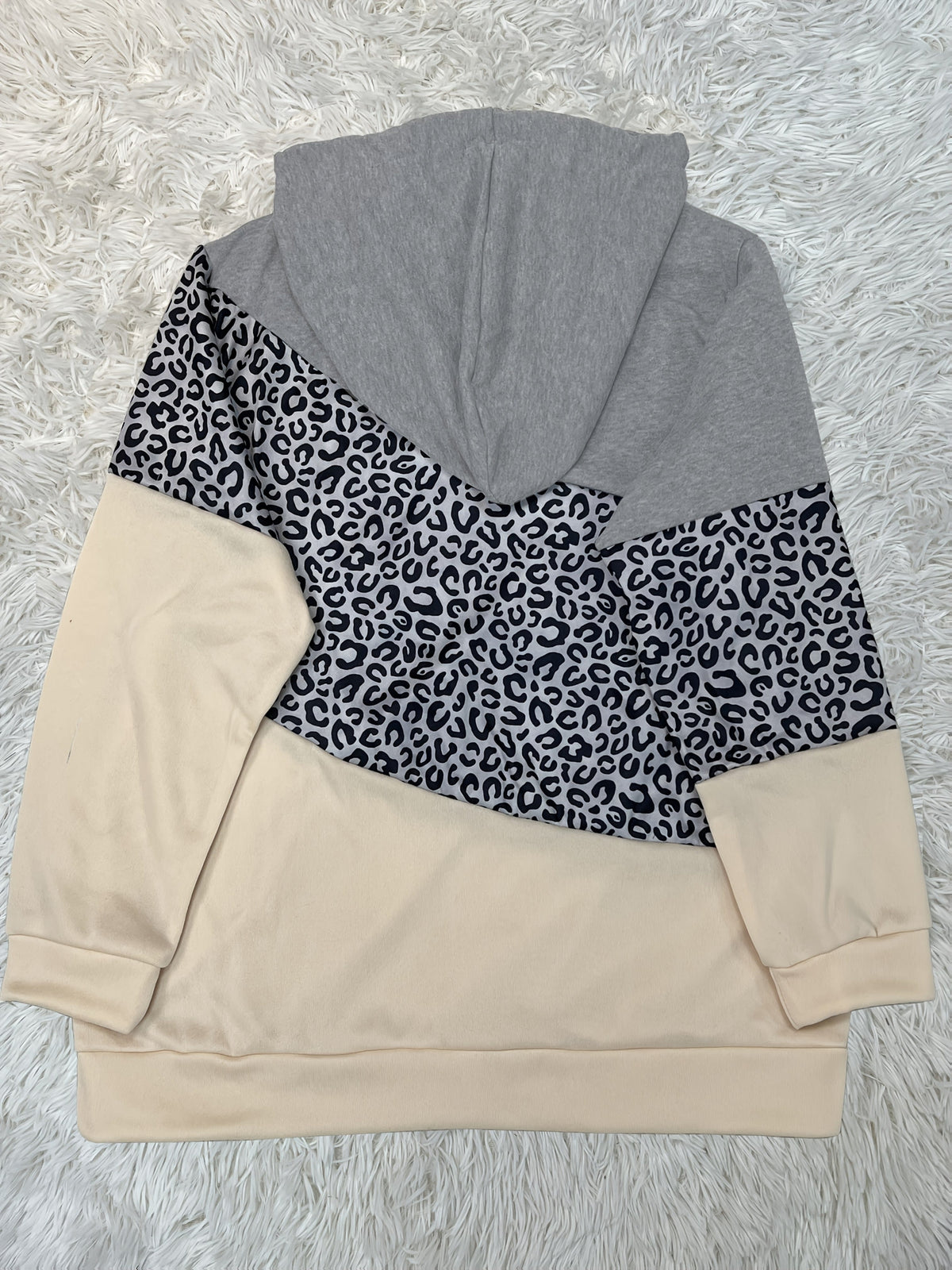 jkthpu-45 Plus Size Leopard Print Hoodie - Ultra-Comfortable Casual