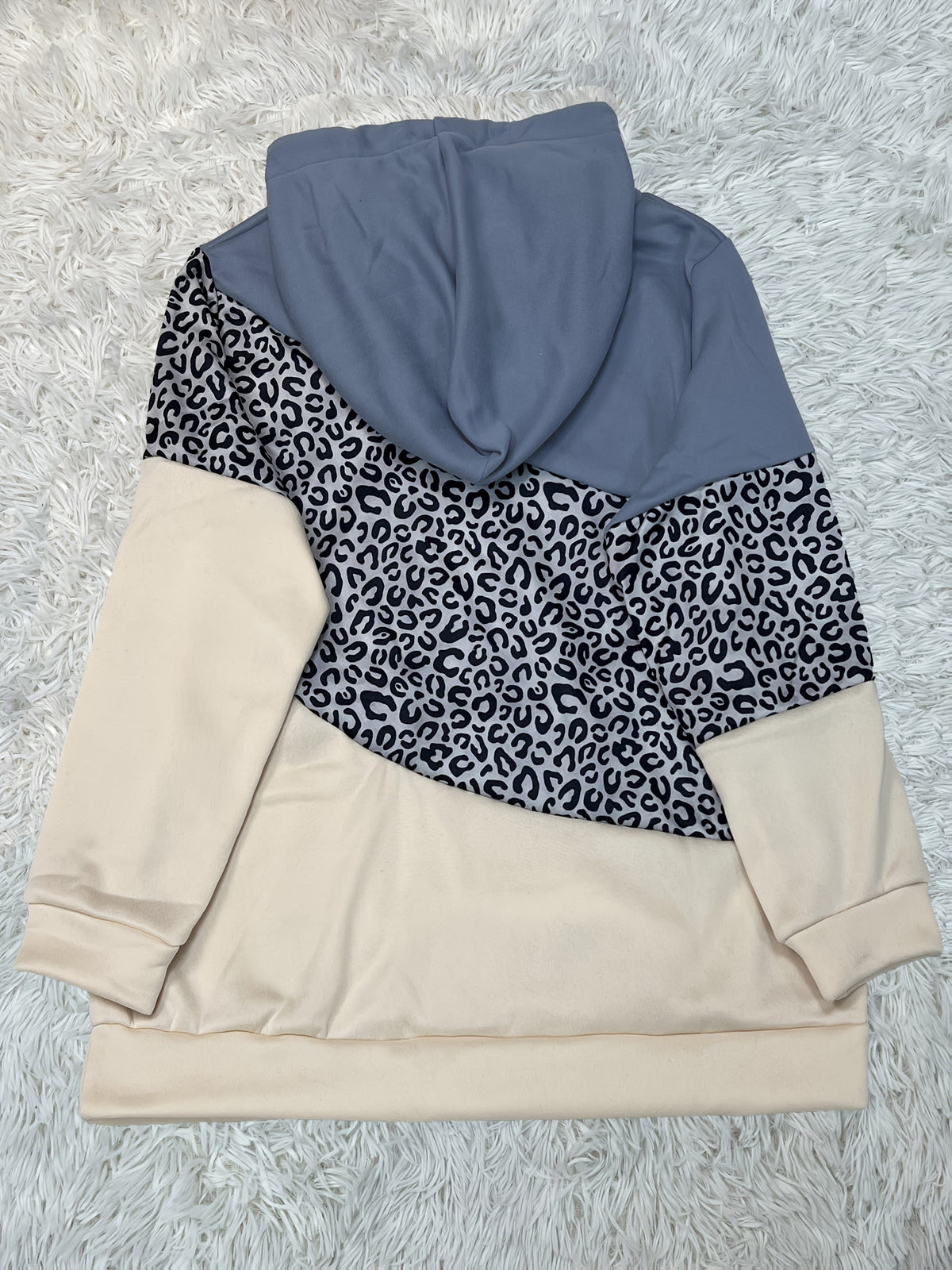 jkthpu-45 Plus Size Leopard Print Hoodie - Ultra-Comfortable Casual