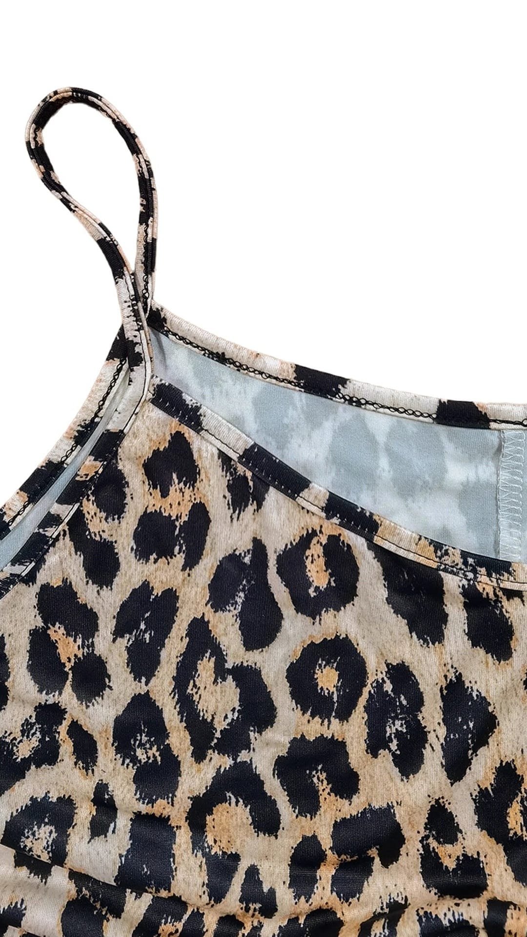 KissICON DRESS Plus Size Leopard Print Spaghetti Strap Maxi Dress