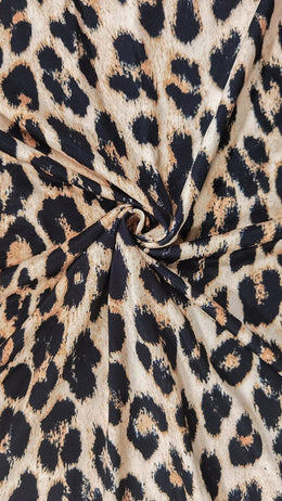 KissICON DRESS Plus Size Leopard Print Spaghetti Strap Maxi Dress