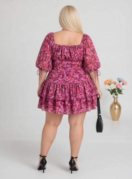 KissICON Dresses Plus Size Pink Frill Maxi Dress – Sleeveless Summer Style | KissICON