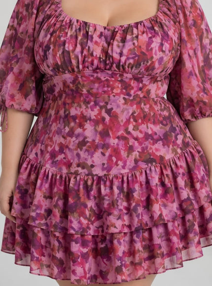KissICON Dresses Plus Size Pink Frill Maxi Dress – Sleeveless Summer Style | KissICON