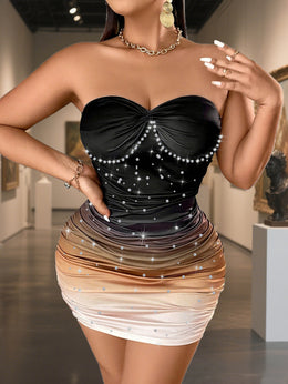 jkthpu-45 Plus Size, Plus Size Bodycon Ombre Sequin Cami Dress