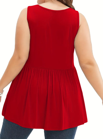 KissICON Plus Size, Plus Size Solid Vest, Spring/Summer Casual