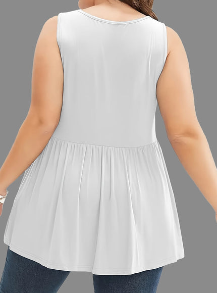 KissICON Plus Size, Plus Size Solid Vest, Spring/Summer Casual