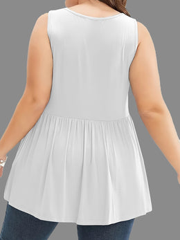 KissICON Plus Size, Plus Size Solid Vest, Spring/Summer Casual