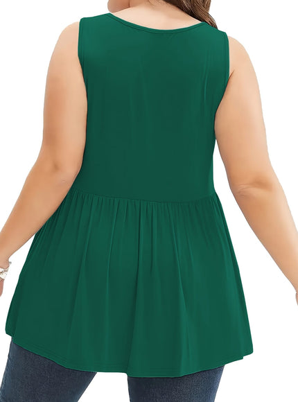 KissICON Plus Size, Plus Size Solid Vest, Spring/Summer Casual