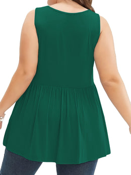 KissICON Plus Size, Plus Size Solid Vest, Spring/Summer Casual