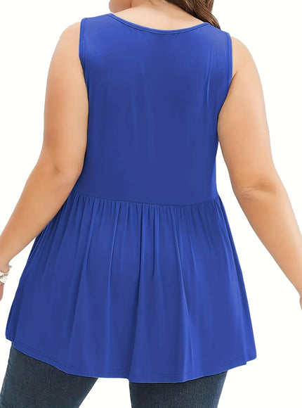 KissICON Plus Size, Plus Size Solid Vest, Spring/Summer Casual