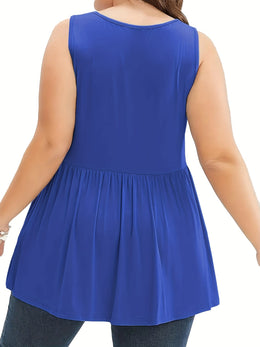 KissICON Plus Size, Plus Size Solid Vest, Spring/Summer Casual