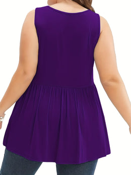 KissICON Plus Size, Plus Size Solid Vest, Spring/Summer Casual