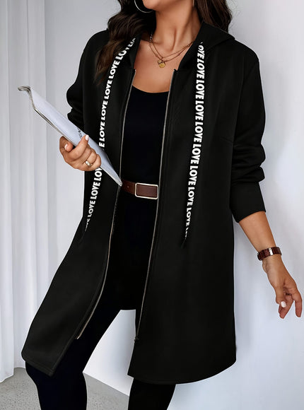 jkthpu-45 Plus Size - Plus Size Women'S Casual Hooded
