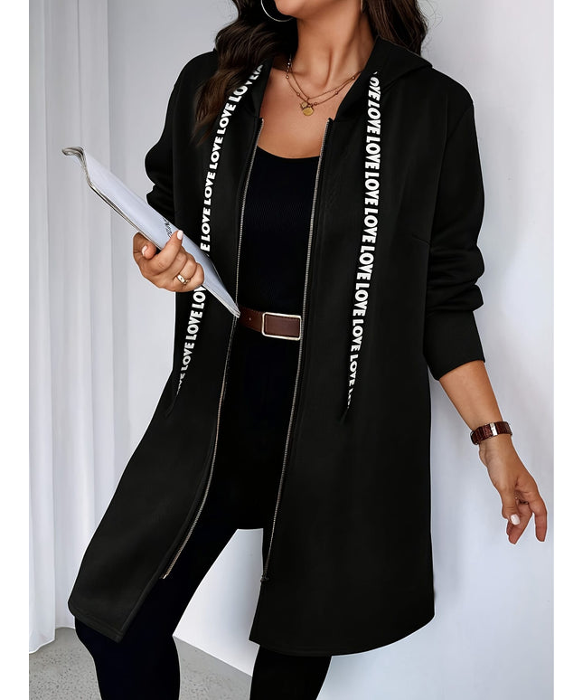 jkthpu-45 Plus Size - Plus Size Women'S Casual Hooded