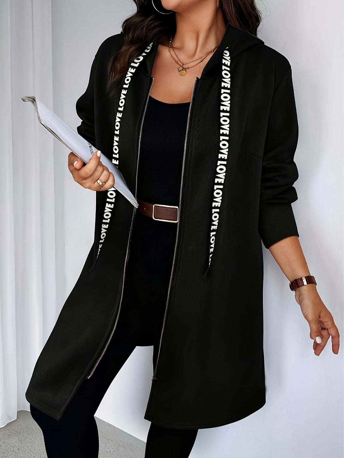 jkthpu-45 Plus Size - Plus Size Women'S Casual Hooded