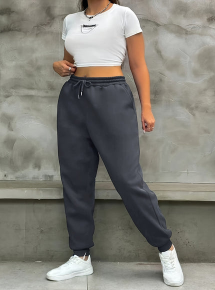 jkthpu-45 Plus Size, Plus Size Women's Casual Sweatpants, Plus