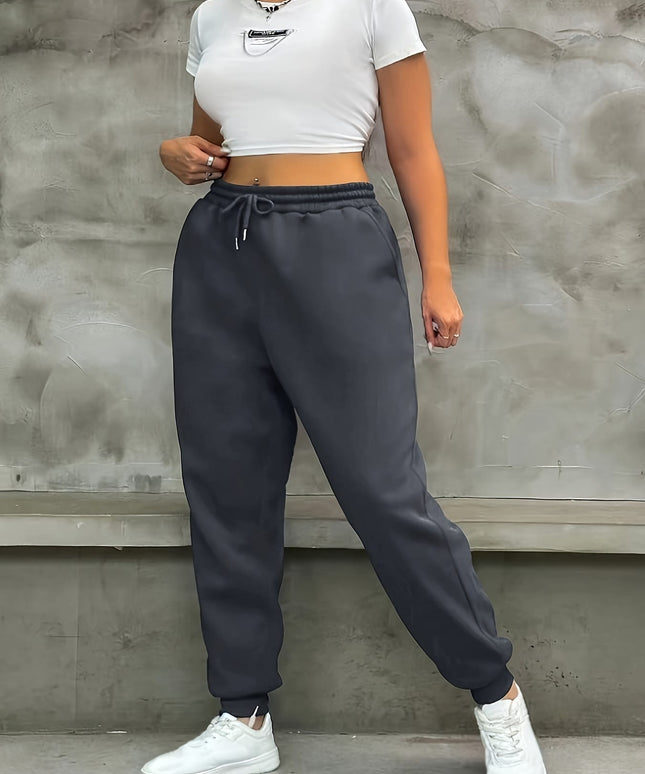 jkthpu-45 Plus Size, Plus Size Women's Casual Sweatpants, Plus