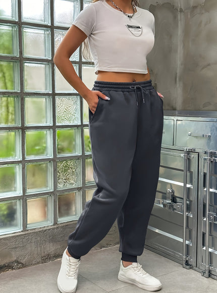 jkthpu-45 Plus Size, Plus Size Women's Casual Sweatpants, Plus