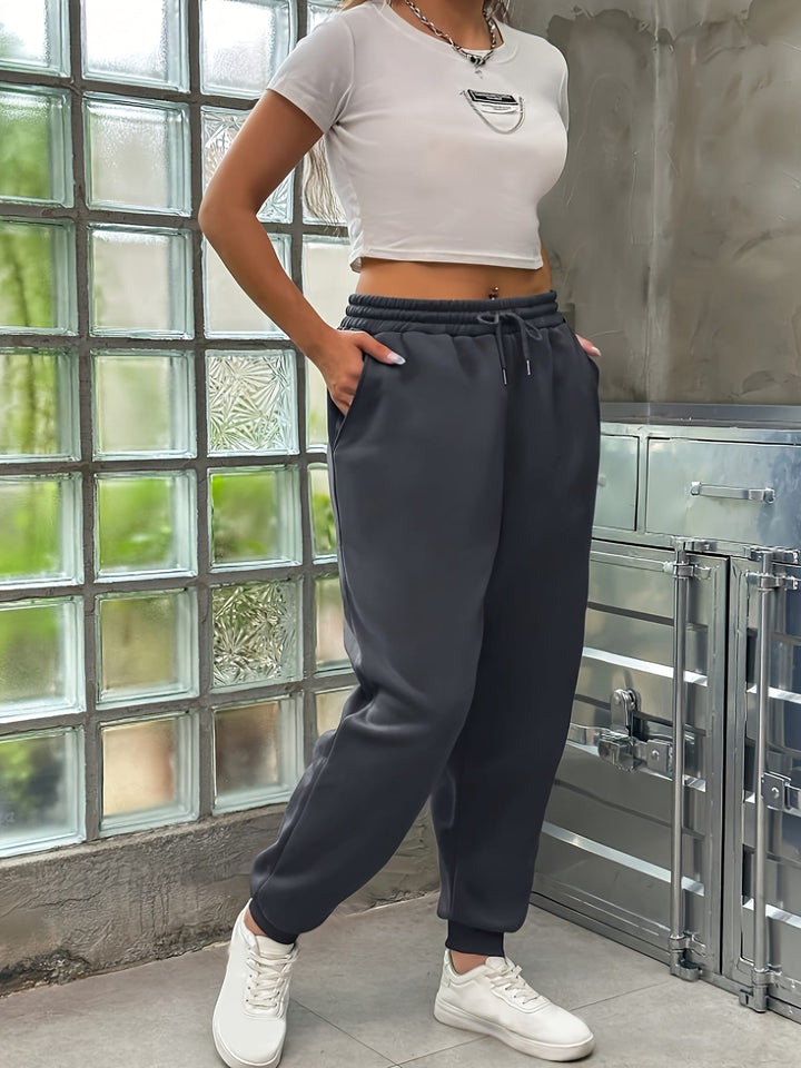 Plus Size, Plus Size Women's Casual Sweatpants, Plus