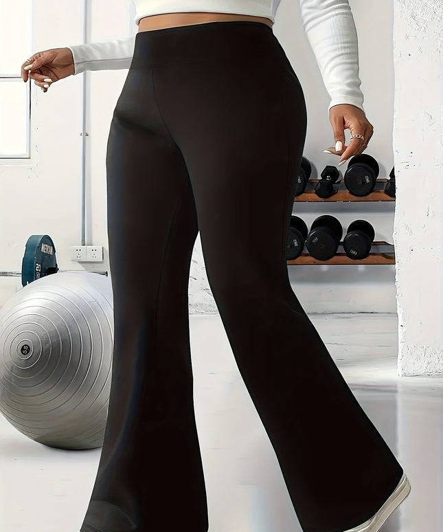jkthpu-45 Plus Size, Plus Size Women's Elegant Flared Pants