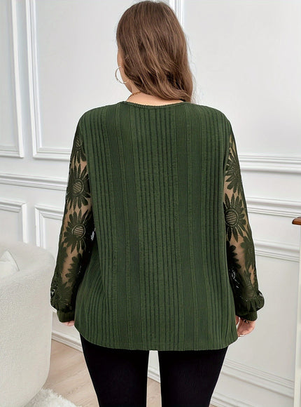 jkthpu-45 Plus Size, Plus Size Women's Elegant Long Sleeve
