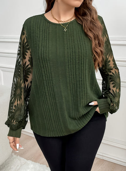jkthpu-45 Plus Size, Plus Size Women's Elegant Long Sleeve