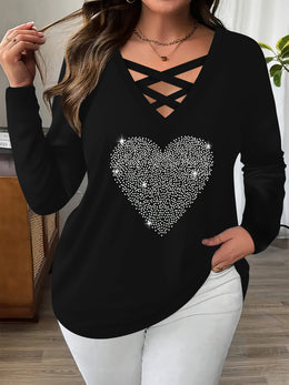 jkthpu-45 Plus Size - Plus Size Women'S Elegant Rhinestone