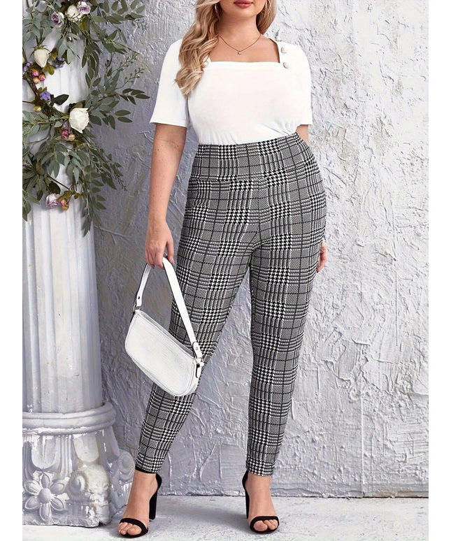 jkthpu-45 Plus Size, Plus-size Women's Fashion Casual Pantaloon