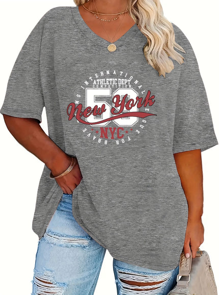 jkthpu-45 Plus Size, Plus Size Women's Fashion Letter Print