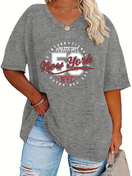jkthpu-45 Plus Size, Plus Size Women's Fashion Letter Print