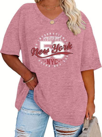 jkthpu-45 Plus Size, Plus Size Women's Fashion Letter Print