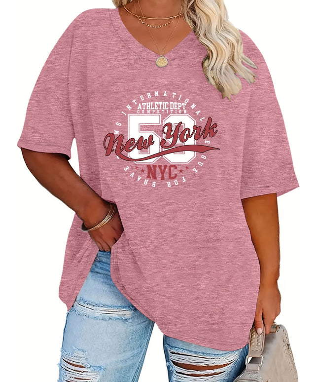 jkthpu-45 Plus Size, Plus Size Women's Fashion Letter Print