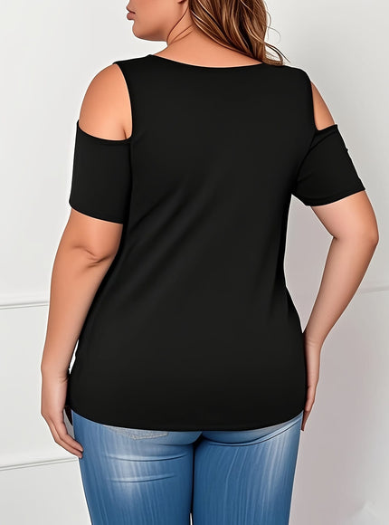 jkthpu-45 Plus Size, Plus Size Women's Rhinestone-Embellished Heart Design