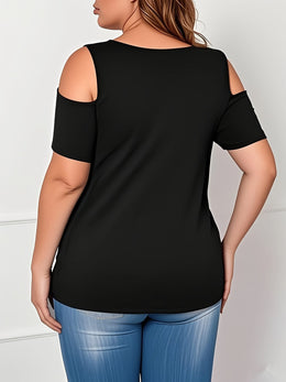 jkthpu-45 Plus Size, Plus Size Women's Rhinestone-Embellished Heart Design