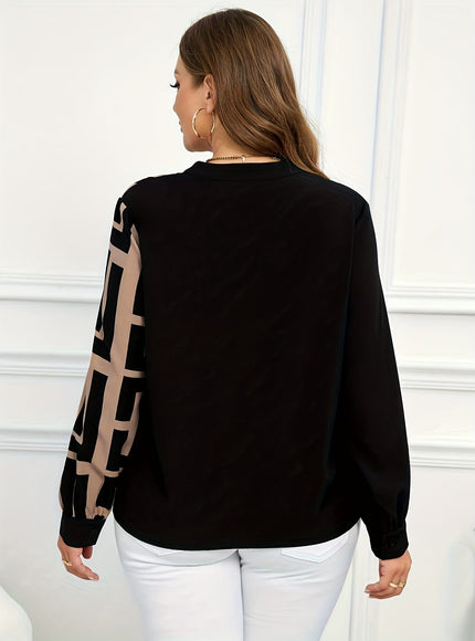 KissICON Plus Size, Plus Size Women's Shirt, New Spring/Autumn Long Sleeve Blouse for Ladies