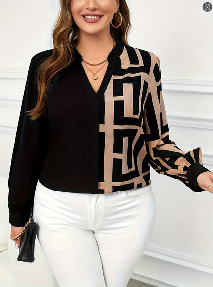 KissICON Plus Size, Plus Size Women's Shirt, New Spring/Autumn Long Sleeve Blouse for Ladies