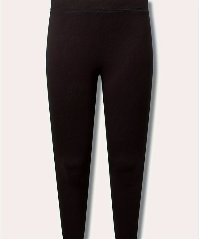 jkthpu-45 Plus Size Ripped Hem Skinny Pants  Stretchy Black