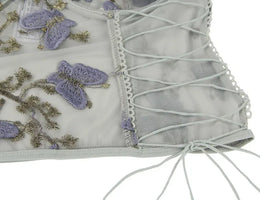 KissICON Plus Size Romantic Butterfly Women Bra and Panties Erotic Embroidery Underwear Set Erotic Sexy Lingerie Set