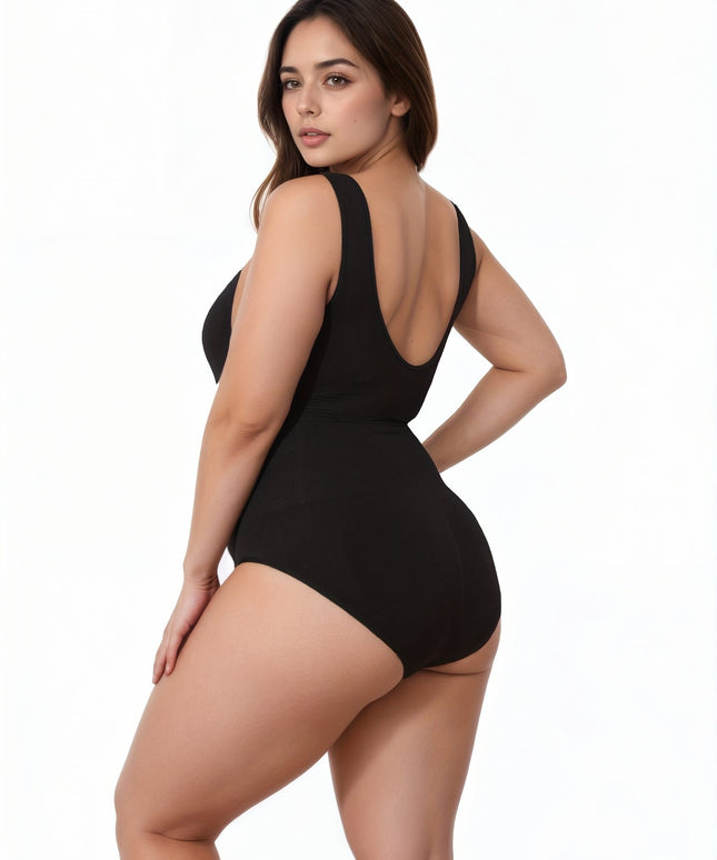 jkthpu-45 Plus Size Seamless Bodysuit for Women Tummy Control