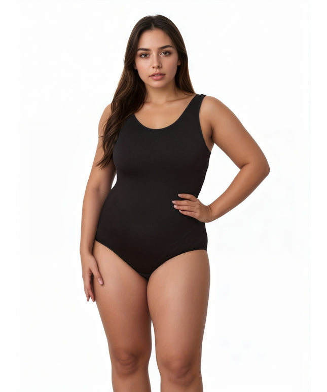jkthpu-45 Plus Size Seamless Bodysuit for Women Tummy Control
