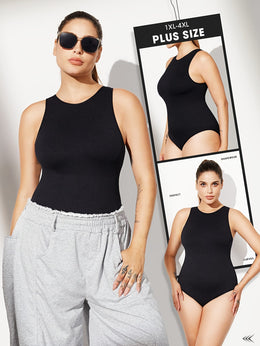 KissICON Shapewear Plus Size Seamless Shapewear Bodysuit Tummy Control Bust Support