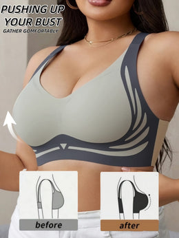 KissICON Plus-size Seamless Wireless Bra – Designed Featuring Lift