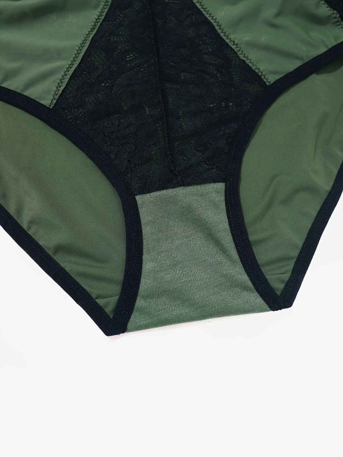 jkthpu-45 Plus Size Sexy Army Green Lace Sheer Bra  Panty Set