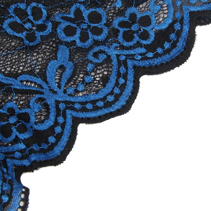 KissICON plus size sexy lingerie lace cross band embroidery decoration sexy bra panties lingerie set wholesale from M-5XL
